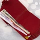 Кошелек женский кожаный Kafa с блокировкой RFID-сигналов, красный (AE1869 laky) - изображение 7