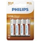 Батарейка Philips AA R6 LongLife Zinc Carbon * 4 (R6L4B/10) - зображення 1