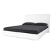 Кровать двуспальная из ЛДСП 180x200 Рома RM-38-WB MiroMark белый глянец (без каркаса и матраса) - изображение 1