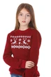 Різдвяний світшот для дівчинки з оленями 86 UKRS-6602D UkrGlamour - изображение 2
