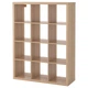 Стелаж IKEA KALLAX КАЛЛАКС, під білений дуб, 112 х 147 см, 404.099.35 - изображение 1