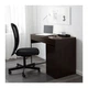 Письмовий стіл IKEA Мікке, чорно-коричневий, 105x50 см, 102.447.43 - зображення 6