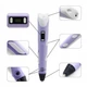 3D ручка з LCD дисплеєм та еко пластиком SMART 3D PEN-2 Ручка Ігровий подарунковий набір для малювання Фіолетова OPTT 0579 - зображення 2