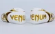 Перчатки боксерские Venum BO-8352-W белый-золотой вес 10oz + Бинты в подарок! - изображение 3