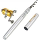 Складна вудка з котушкою алюмінієвий сплав вудка кишенькова ручка Pocket pen fishing rod - зображення 2