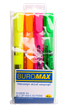 Набор из 4-х текст-маркеров Buromax на водной основе 1-4.6 мм Желтый Оранжевый Розовый Зеленый (BM.8906-94) - изображение 1