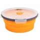 Контейнер складний силіконовий з кришкою-засувкою Tramp (550ml) orange - зображення 1