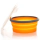 Контейнер складний силіконовий з кришкою-засувкою Tramp (550ml) orange - зображення 2