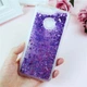 Чехол Glitter для Huawei P Smart 2018 / FIG-LX1 / FIG-LA1 Бампер Жидкий блеск Фиолетовый - изображение 1