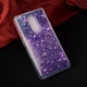 Чехол Glitter для Xiaomi Redmi Note 4x / Note 4 Global version Бампер жидкий блеск фиолетовый - изображение 3