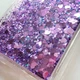 Чехол Glitter для Xiaomi Redmi Note 4x / Note 4 Global version Бампер жидкий блеск фиолетовый - изображение 4