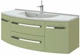 Тумба подвесная BOTTICELLI Vanessa VN-120 оливковая с умывальником Domenika-120 - изображение 1
