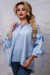 Жіноча сорочка в смужку з принтованої бавовни Seventeen XL Блакитний (2000000099057) - изображение 3