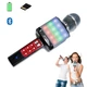 Дитячий бездротовий мікрофон караоке з LED підсвічуванням WSTER WS-1828U з Bluetooth колонкою 5Вт та функцією зміни голосу Чорний із сріблястим - зображення 2