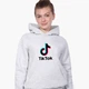 Детский худи ТикТок (TikTok) Светло-серый меланж (9298-1389) 116 см - изображение 2