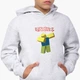Детский худи Роблокс (Roblox) Светло-серый меланж (9298-1707) 164 см - изображение 1