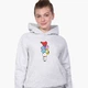 Детский худи БТС (BTS) Светло-серый меланж (9298-1064) 152 см - изображение 2