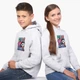 Детский худи БТС (BTS) Светло-серый меланж (9298-1078) 128 см - изображение 5