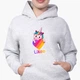 Детский худи Лайк Единорог (Likee Unicorn) Светло-серый меланж (9298-1597) 164 см - изображение 3