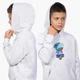 Детский худи Бравл Старс Леон Акула (Brawl Stars Leon Shark) Светло-серый меланж (9298-1016) 140 см - изображение 3