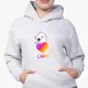 Детский худи Лайк Кот (Likee Cat) Светло-серый меланж (9298-1595) 128 см - изображение 3