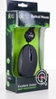 Мышь HQ-Tech HQ-MW296 Black, USB, рулетка (сворачивающийся провод/Retractable), оптическая 1000DPI - изображение 2
