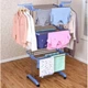 Сушилка Garment rack with wheels для белья, напольная складная из нержавеющей стали и ABS пластика светло/синяя (Ave-Garment) - изображение 3