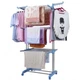 Сушилка Garment rack with wheels для белья, напольная складная из нержавеющей стали и ABS пластика светло/синяя (Ave-Garment) - изображение 4