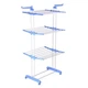 Сушилка Garment rack with wheels для белья, напольная складная из нержавеющей стали и ABS пластика светло/синяя (Ave-Garment) - изображение 6
