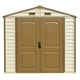 Сарай пластиковий StoreAll 245x168x220 см слонова кістка, білий дах - зображення 1