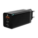 Мережевий зарядний пристрій Baseus GaN Quick Travel Charger C+C+A 65W EU Black - изображение 2