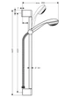 Душовий набір Hansgrohe Crometta 85 Mono, хром (27728000) - зображення 2