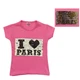 Футболка I love Paris PirPir Girls для девочки (двусторонние пайетки) 86 см Розовая 13210 - изображение 1