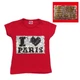 Футболка I love Paris PirPir Girls для девочки (двусторонние пайетки) 86 см Красная 13206 - изображение 1