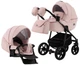 Коляска 2 в 1 Adamex Hybryd Plus кожа 100% BR331 розовый (пудра) - изображение 1