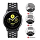 Ремешок для Amazfit BIP | Bip Lite | Bip U / Pro/ Mini | GTS | GTS 2 /3 | Gtr 42mm силиконовый перфорированный 20мм Черно Белый BeWatch (1010112) - изображение 2