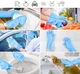 Силиконовая перчатка для мытья посуды Magic Silicone Gloves Многофункциональная щетка Голубой - изображение 4