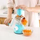 Овощерезка ручная мультислайсер Tabletop Drum Grater Kitchen Master Терка для овощей и фруктов 3 насадки голубая - изображение 1