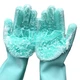 Силиконовая перчатка для мытья посуды Magic Silicone Gloves Многофункциональная щетка Бирюзовый - изображение 6