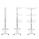 Сушилка для белья и одежды Garment Rack With Wheels, Раскладная Вертикальная на 3 яруса - изображение 3