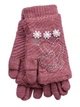 В'язані рожеві жіночі рукавички-рукавиці Shust Gloves - зображення 1