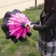Зонт зворотного складання навпаки Up-Brella жіночий розумний антизонт (смарт парасолька) Квітка Рожевий - зображення 3