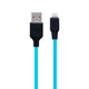 Кабель устойчивый к высоким температурам Hoco X21 Plus Silicone USB - Lightning Чёрно-Синий - изображение 1