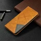 Чехол-книжка с кармашками UniCase Geometric Pattern для Xiaomi Redmi 9C - Brown - изображение 2