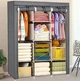 Складной каркасный тканевый шкаф Storage Wardrobe 88130, шкаф на три секции 130*45*175 - изображение 4