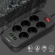 Сетевой удлинитель фильтр Ldnio SE6403, 6 Розетки + 4 USB, 2 м, сечение 3х0,75мм, Black (SE6403) - изображение 6