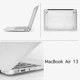 Прозрачный матовый пластиковый чехол накладка Unique Covers на MacBook Air 13 темный мрамор(959) - изображение 3