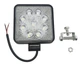 Качественная LED фара БЛИЖНЕГО света квадратная. Светодиодная фара на 9 диодов. 06T-27W/25/F. - изображение 1