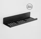 Полка для ванної з алюмінію IwConcept BathRack Loft-30cm Black - зображення 1