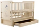 Кровать Babyroom Медвежонок M-03 маятник, ящик, откидной бок бук слоновая кость - изображение 4